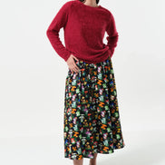 Blanka Eyelash Long Sleeve Jumper - Red