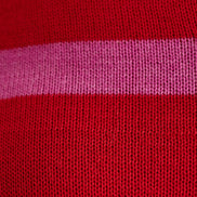 Bly Bow Intarsia Striped Jumper - Red