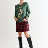 Bly Green Circus Pony Intarsia Jumper