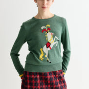 Bly Green Circus Pony Intarsia Jumper