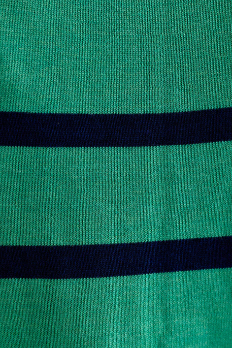 Bly Bow Intarsia Striped Jumper - Navy