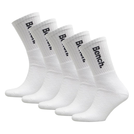 5 Pairs Mens Crew Cotton Socks - Sport Breathable Comfort Socks