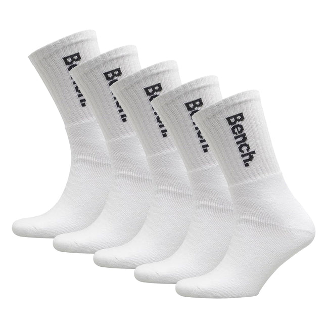 5 Pairs Mens Crew Cotton Socks - Sport Breathable Comfort Socks
