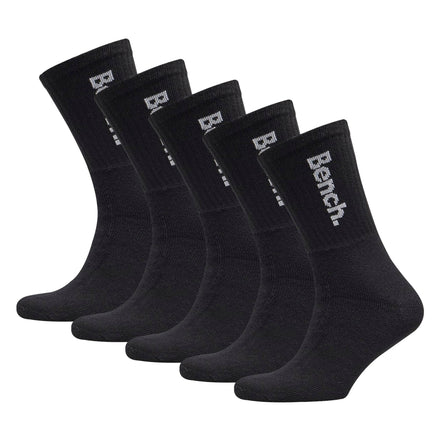 5 Pairs Mens Crew Cotton Socks - Sport Breathable Comfort Socks