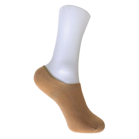 6 Pack Ladies Anti Sweat Bamboo Liner Ankle Socks with Heel Grip