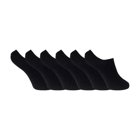 6 Pack Ladies Anti Sweat Bamboo Liner Ankle Socks with Heel Grip