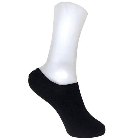 6 Pack Ladies Anti Sweat Bamboo Liner Ankle Socks with Heel Grip