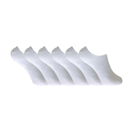 6 Pack Ladies Anti Sweat Bamboo Liner Ankle Socks with Heel Grip