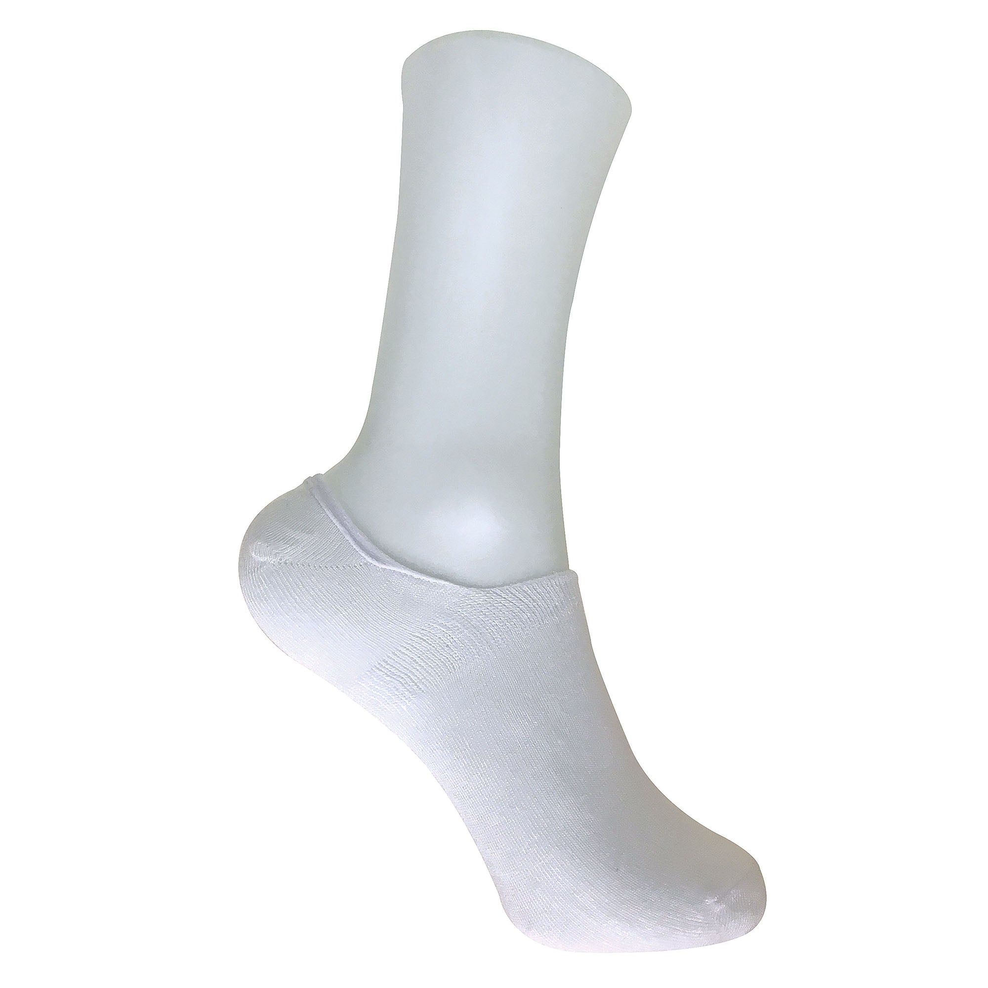 6 Pack Ladies Anti Sweat Bamboo Liner Ankle Socks with Heel Grip