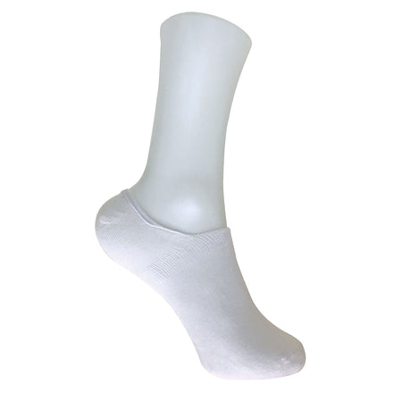 6 Pack Ladies Anti Sweat Bamboo Liner Ankle Socks with Heel Grip