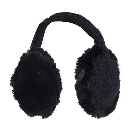 Ladies Winter Knitted Cold Weather Faux Fur Ear Muffs