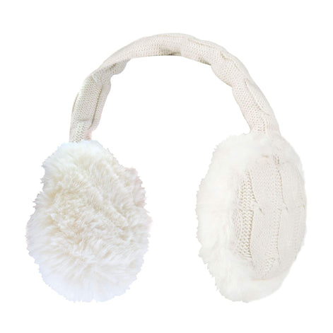 Ladies Winter Knitted Cold Weather Faux Fur Ear Muffs