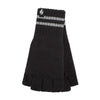 Mens Hi Vis Reflective Fleece Lined Thermal Winter Fingerless Gloves
