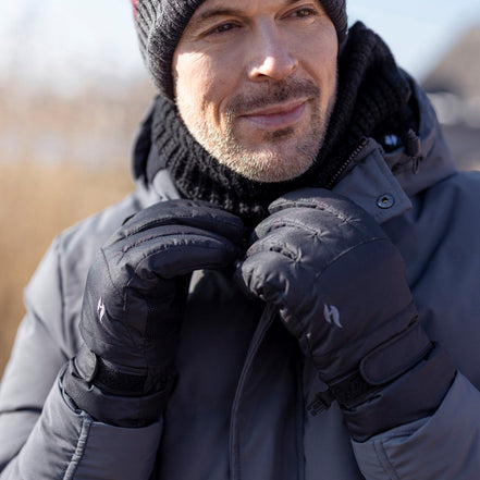 Mens Warm Padded Waterproof Insulated Thermal Ski Gloves