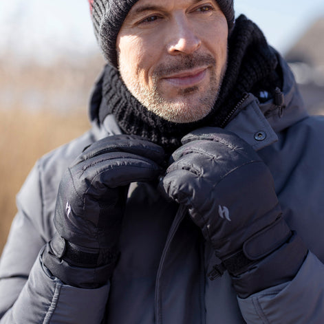 Mens Warm Padded Waterproof Insulated Thermal Ski Gloves