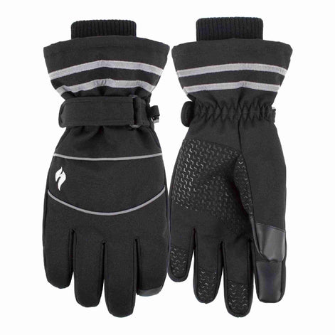 Mens Hi Vis Reflective Thermal Work Gloves with Touchscreen Fingertips