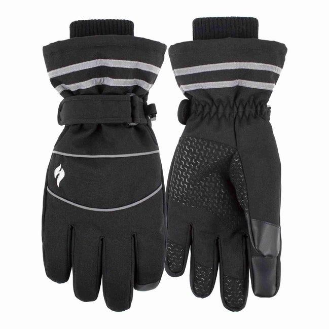 Mens Hi Vis Reflective Thermal Work Gloves with Touchscreen Fingertips