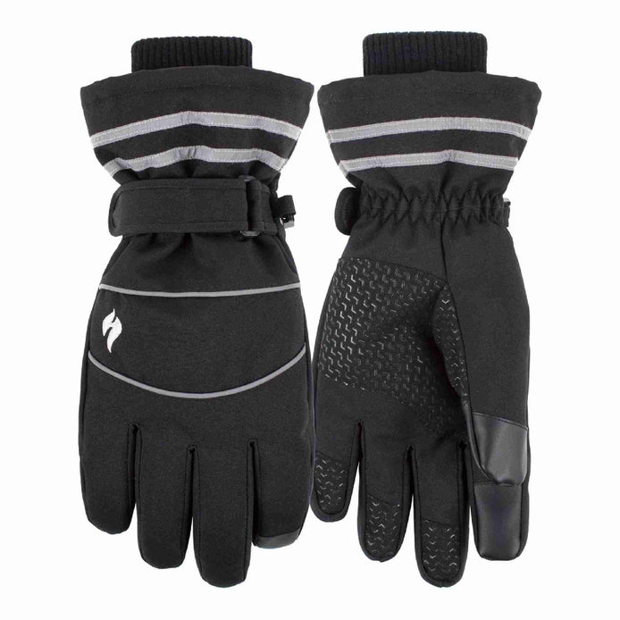 Mens Hi Vis Reflective Thermal Work Gloves with Touchscreen Fingertips