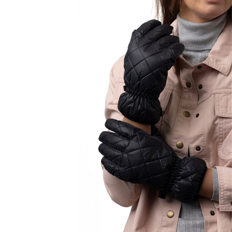 Ladies Quilted Waterproof Wind Resistant Thermal Gloves for Winter