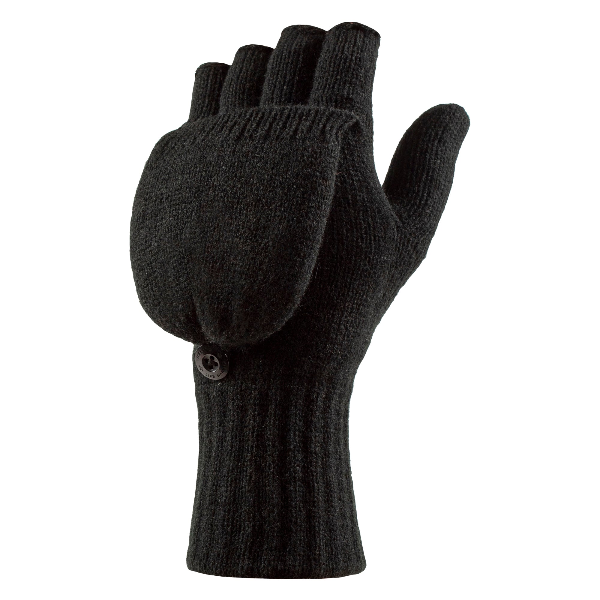 Ladies Mens Thermal Converter Mittens Gloves with Fingerless Option