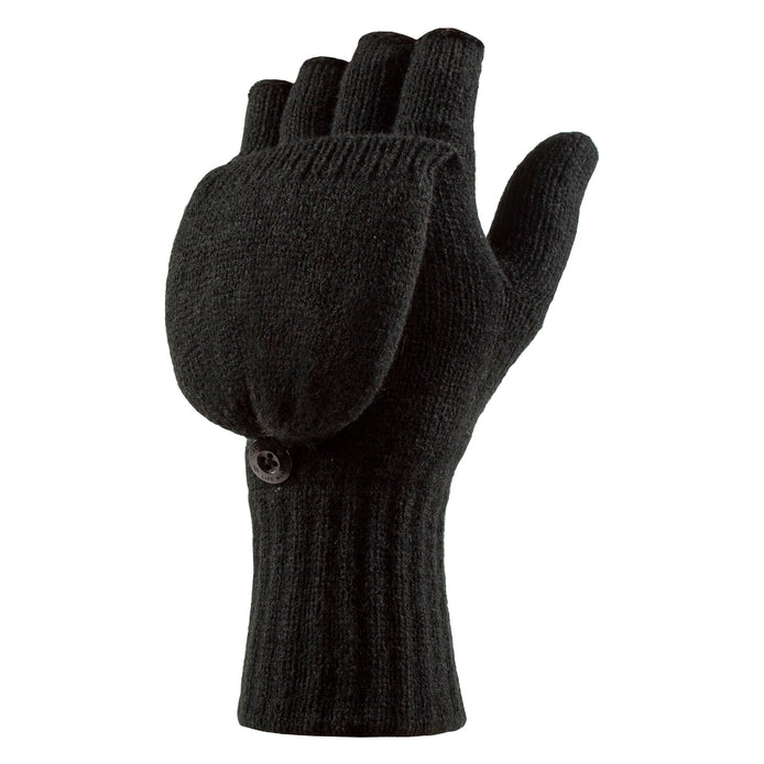 Ladies Mens Thermal Converter Mittens Gloves with Fingerless Option