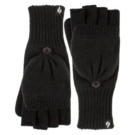 Ladies Mens Thermal Converter Mittens Gloves with Fingerless Option