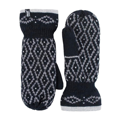 Ladies Knitted Fleece Lined Winter Warm Thermal Mittens