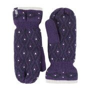 Ladies Knitted Fleece Lined Winter Warm Thermal Mittens