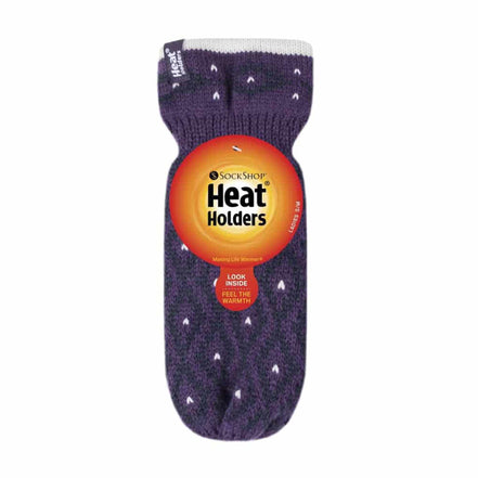 Ladies Knitted Fleece Lined Winter Warm Thermal Mittens