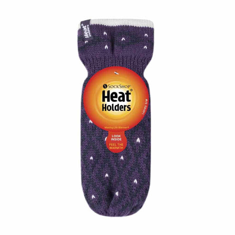Ladies Knitted Fleece Lined Winter Warm Thermal Mittens