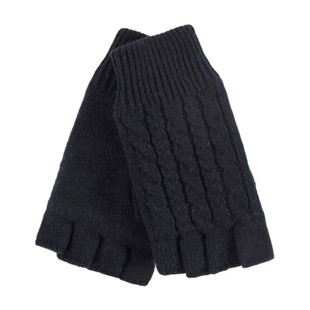 Ladies Cable Knitted Winter Thermal Fingerless Gloves