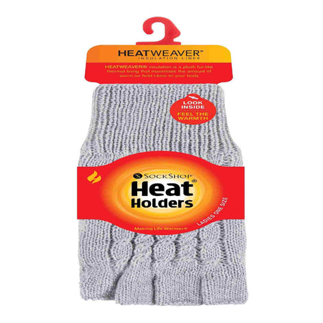 Ladies Cable Knitted Winter Thermal Fingerless Gloves