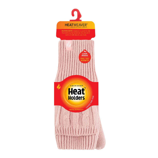 Ladies Cable Knit 2.3 Tog Thermal Winter Fingerless Converter Gloves