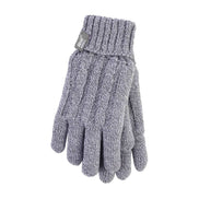 Ladies Cable Knit 2.3 Tog Fleece Lined Thermal Winter Gloves