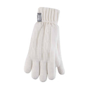 Ladies Cable Knit 2.3 Tog Fleece Lined Thermal Winter Gloves