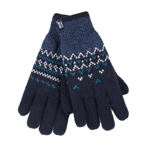 Ladies Fairisle Fleece Lined Knitted Warm Winter Thermal Gloves