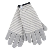 Ladies Striped Fleece Lined Knitted Warm Thermal Winter Gloves