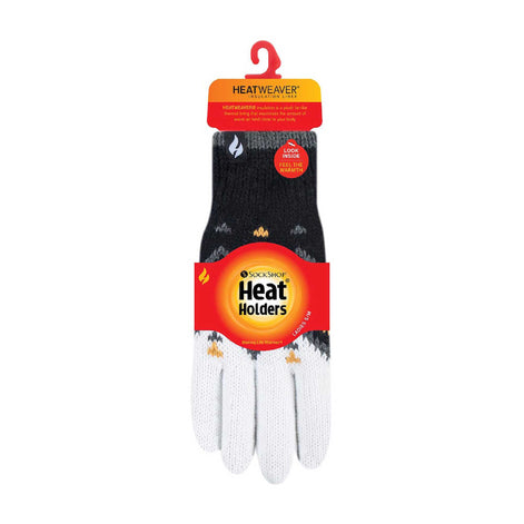Ladies Patterned Fleece Lined Warm Thermal Gloves for Winter