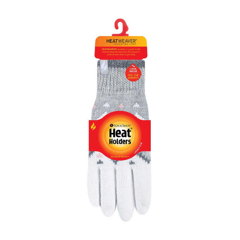 Ladies Patterned Fleece Lined Warm Thermal Gloves for Winter