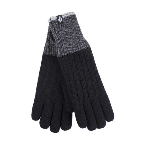 Ladies Patterned Fleece Lined Warm Thermal Gloves for Winter