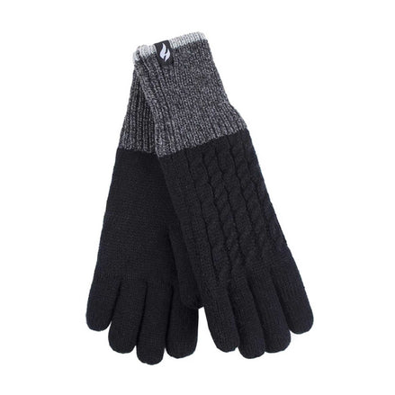 Ladies Patterned Fleece Lined Warm Thermal Gloves for Winter
