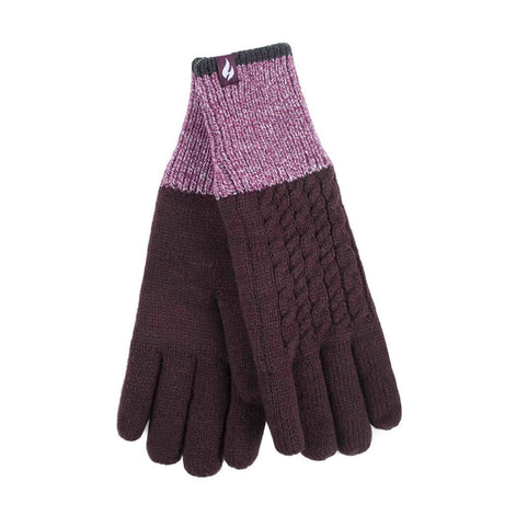 Ladies Patterned Fleece Lined Warm Thermal Gloves for Winter