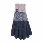 Ladies Fairisle Fleece Lined Knitted Warm Winter Thermal Gloves