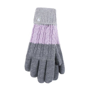 Ladies Fairisle Fleece Lined Knitted Warm Winter Thermal Gloves