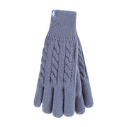 Ladies Cable Knit 2.3 Tog Fleece Lined Thermal Winter Gloves