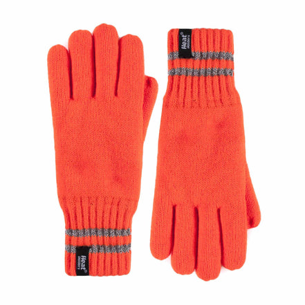 Mens Hi Vis Reflective Soft Fleece Lined Thermal Winter Gloves