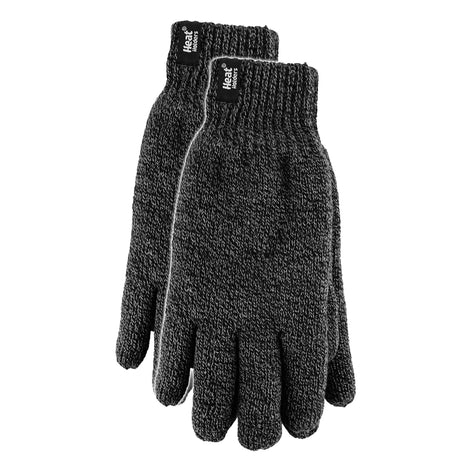Mens Thermal Gloves with Protective Ribbed Cuff - 2 Pack