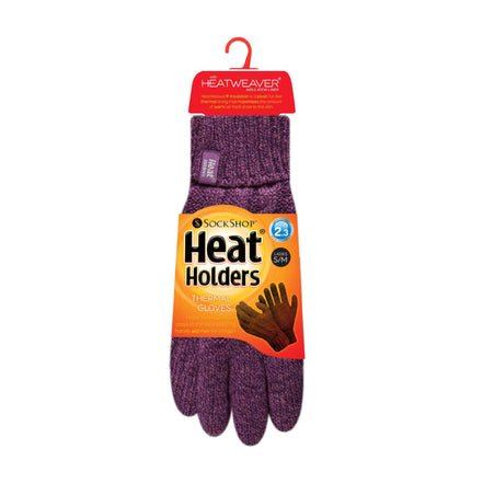 Ladies Cable Knit 2.3 Tog Fleece Lined Thermal Winter Gloves