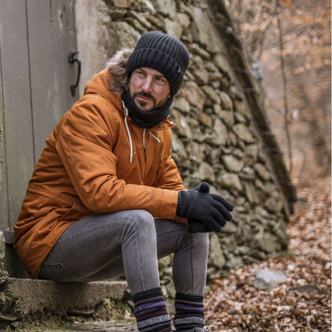 Mens Winter Warm Soft Fleece Lined Thermal Gloves