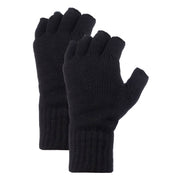 Mens Fingerless Gloves with Thermal Fleece Lining - 2 Pack